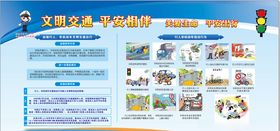 蓝色展板交通安全