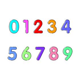 数字可爱数字MBE风格数字