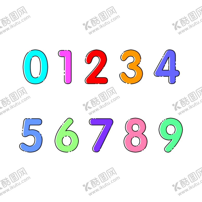 编号：60821010172343382146【酷图网】源文件下载-数字可爱数字MBE风格数字