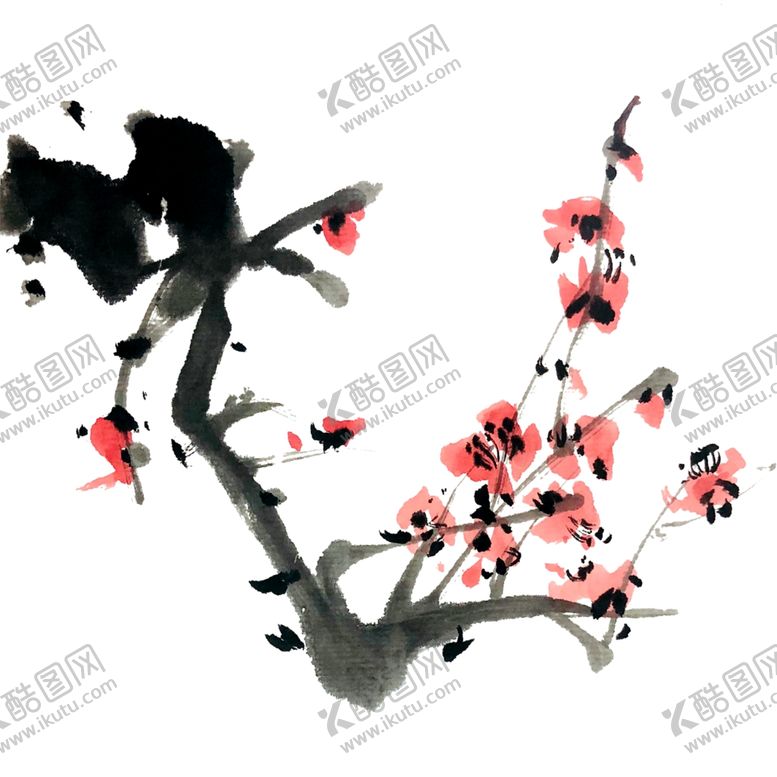 编号：98705704302318417251【酷图网】源文件下载-国画梅花