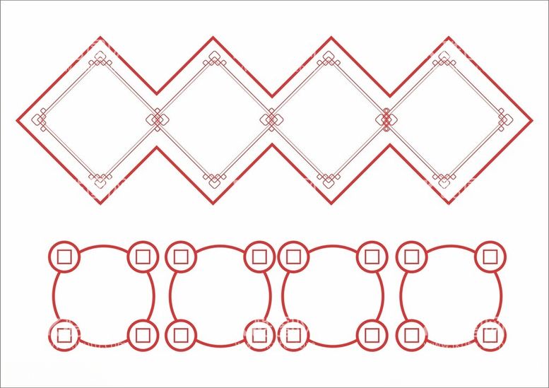 编号：59904102131547025581【酷图网】源文件下载-中国风回形边框标题框分割线