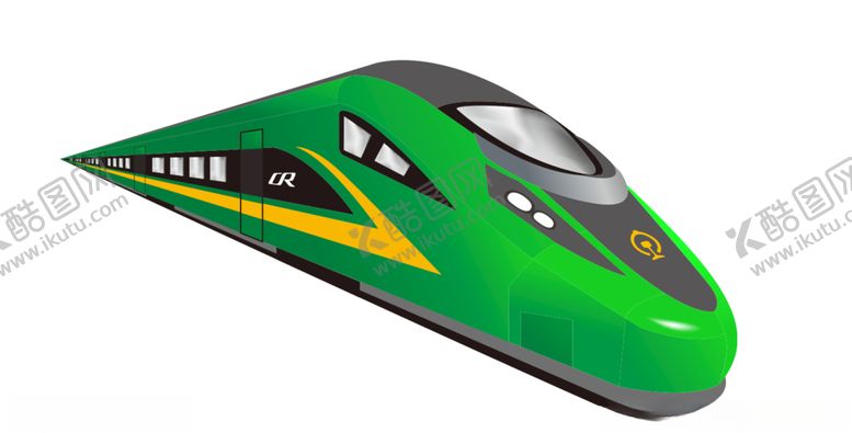 编号：93139909200445167046【酷图网】源文件下载-矢量复兴号绿巨人动车