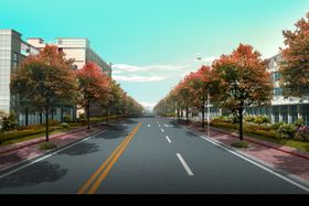 道路绿化景观效果图