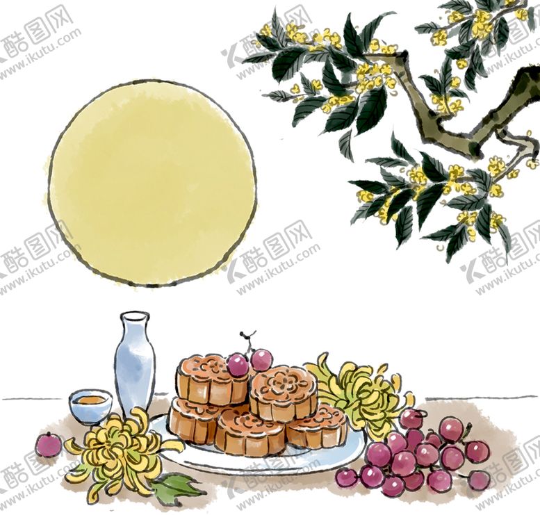 编号：68263510110919481757【酷图网】源文件下载-中秋插画