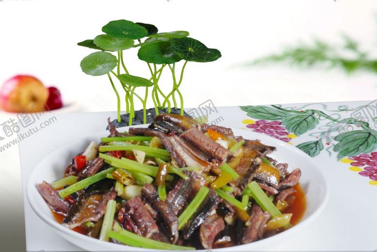 编号：74814510011147253781【酷图网】源文件下载-芹菜炒鳝段