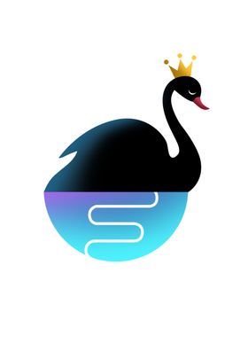 黑天鹅图标LOGO扁平图标