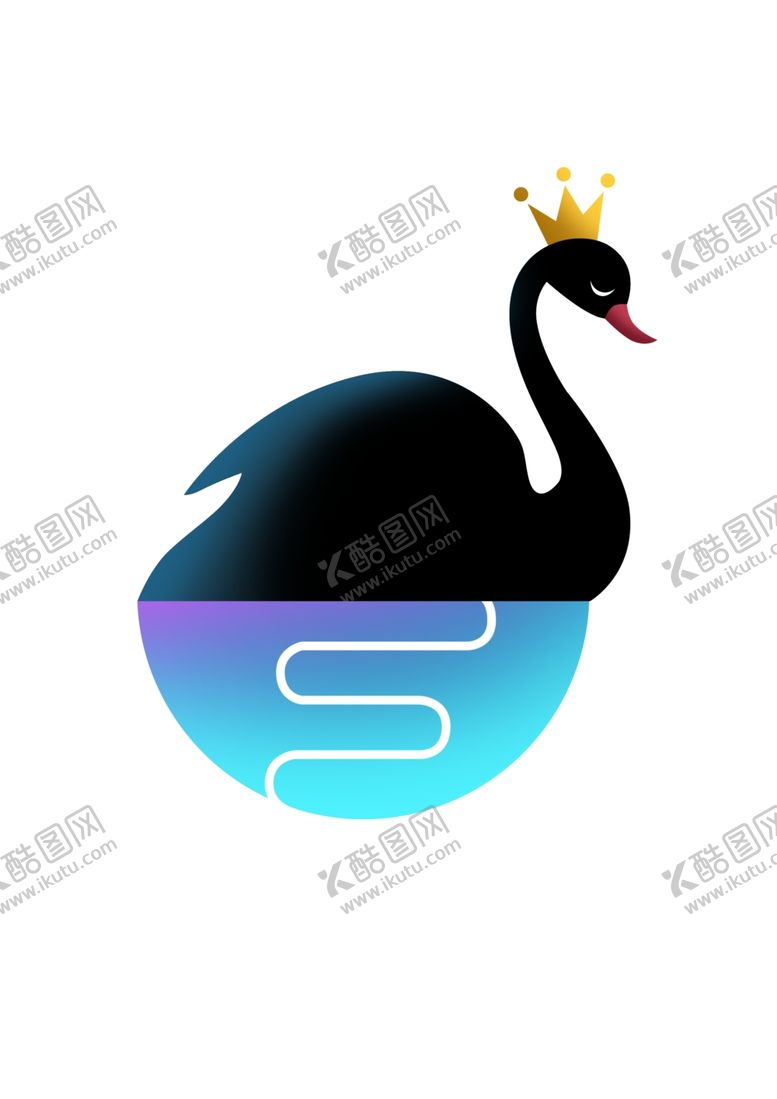 编号：59553807131937367273【酷图网】源文件下载-黑天鹅图标LOGO扁平图标