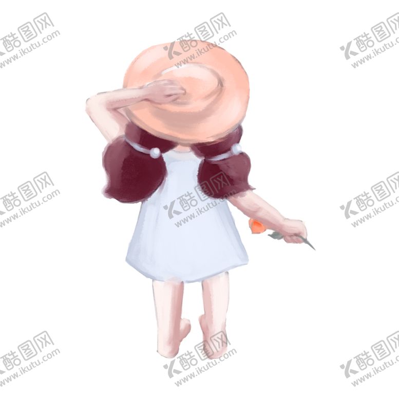 编号：45505607010634393289【酷图网】源文件下载-水彩手绘女孩
