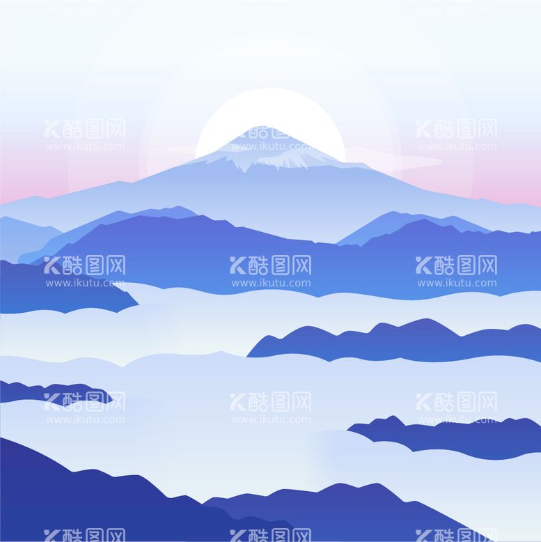 编号：31524812211457582335【酷图网】源文件下载-风景背景与山云蓝色色调