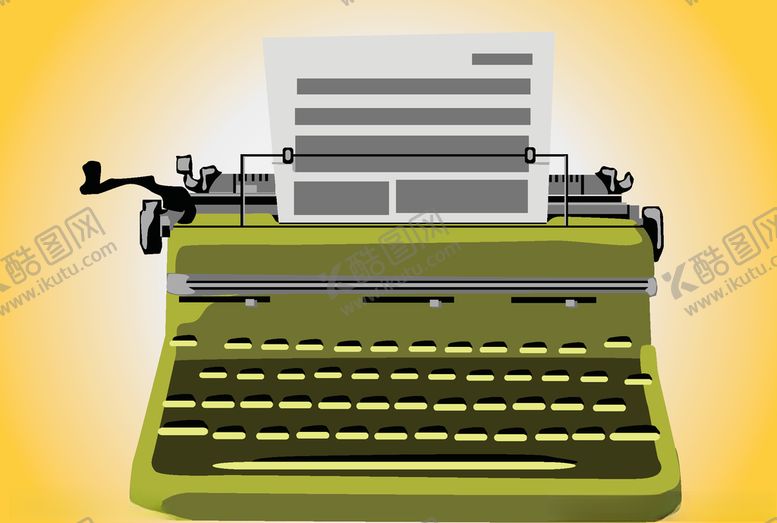 编号：43607810070459312717【酷图网】源文件下载-打字机矢量素材