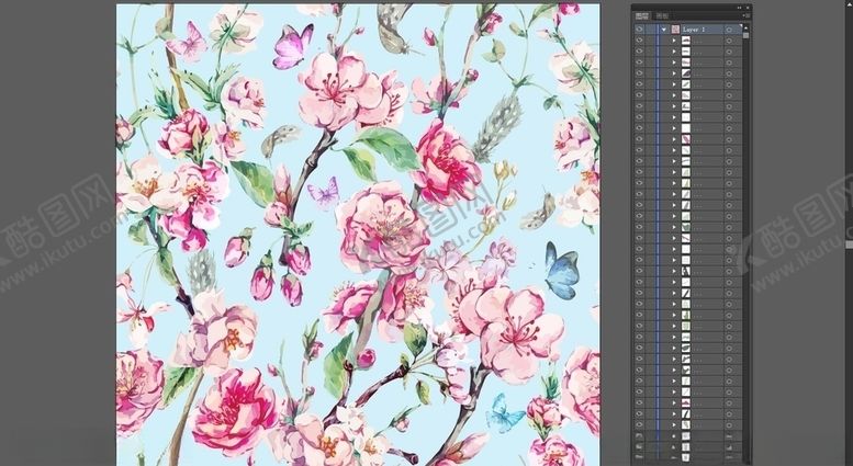 编号：73066911011631045274【酷图网】源文件下载-唯美热带雨林风格红花绿叶碎花