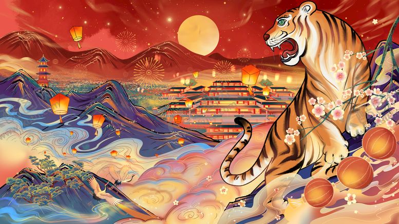 编号：13082709172018541507【酷图网】源文件下载-虎年插画新年吉祥海报