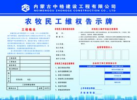 农民工维权公示牌