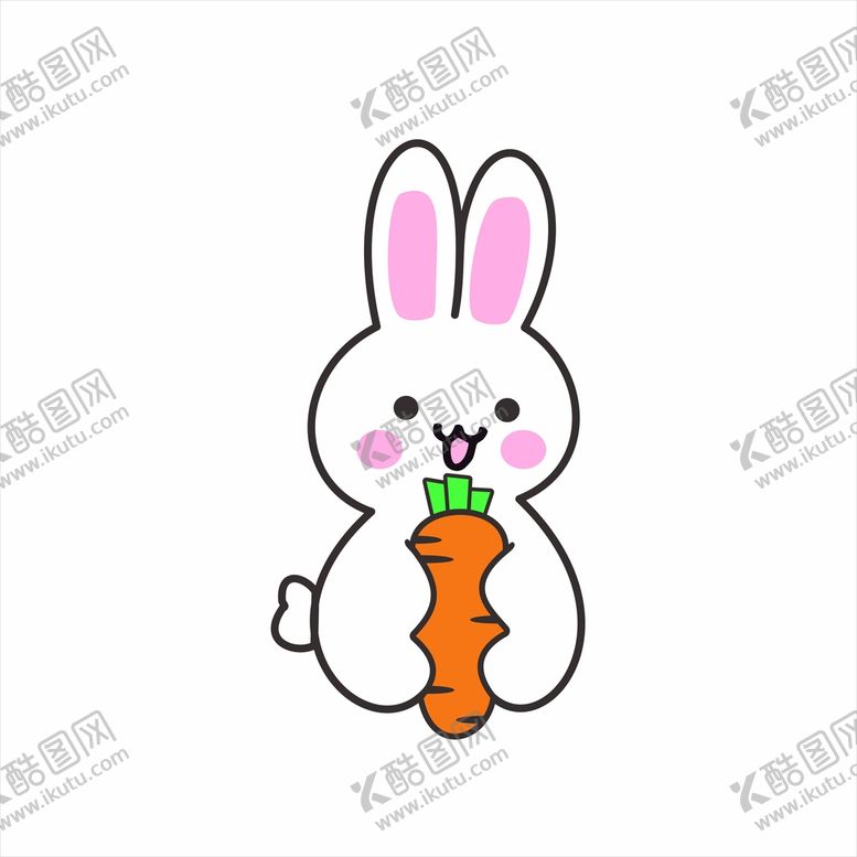 编号：41901501301034583184【酷图网】源文件下载-卡通小白兔简笔画