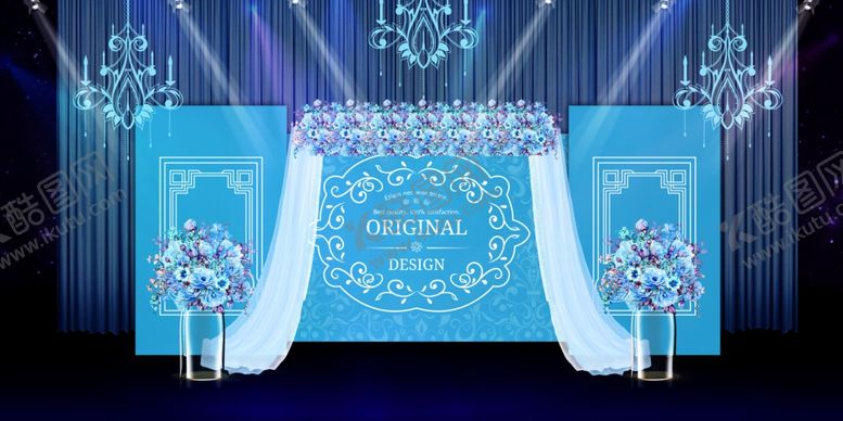 编号：30662809301830175052【酷图网】源文件下载-蓝色婚礼