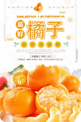 橘子橙海报椪柑水果