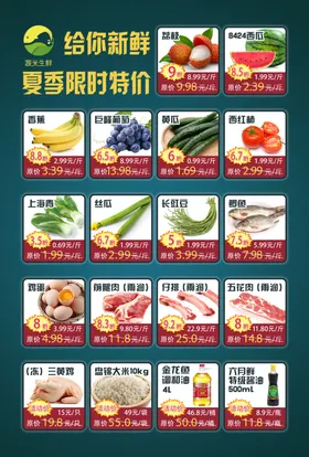 生鲜超市海报dm单