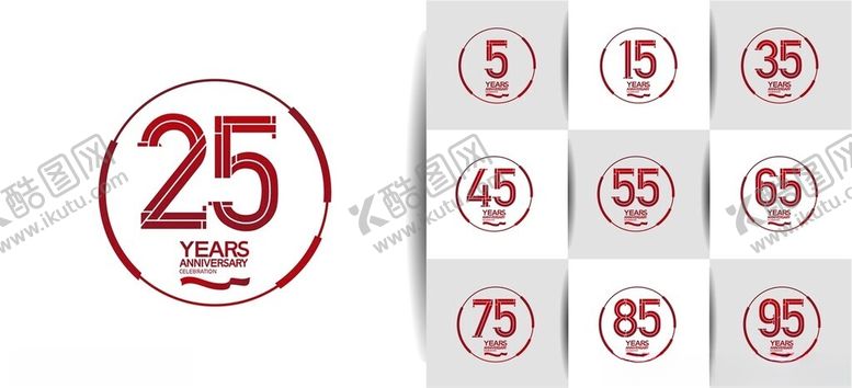编号：24545307021513399535【酷图网】源文件下载-周年庆数字设计
