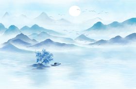 山水国风古风传统背景素材
