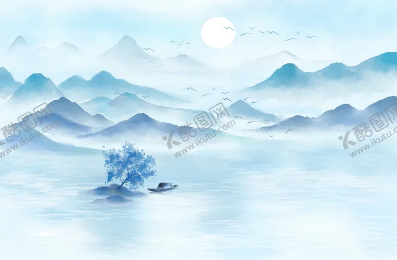 编号：71902005150507023937【酷图网】源文件下载-山水国风古风背景海报素材