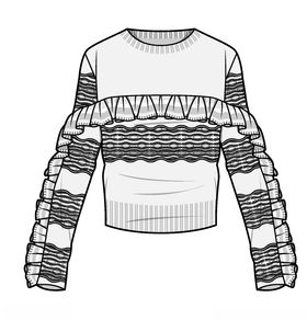 服装款式带帽长设计图