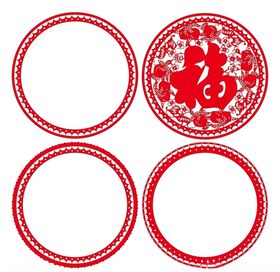 剪纸福字窗花边框