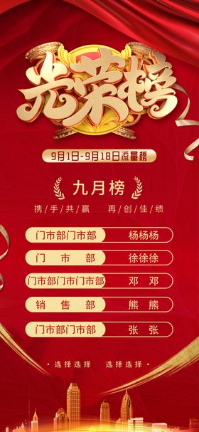 光荣榜喜报