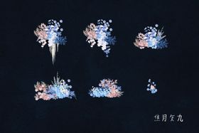 花环浪漫圆圈花艺花纹