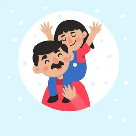 父亲节插图海报插画日