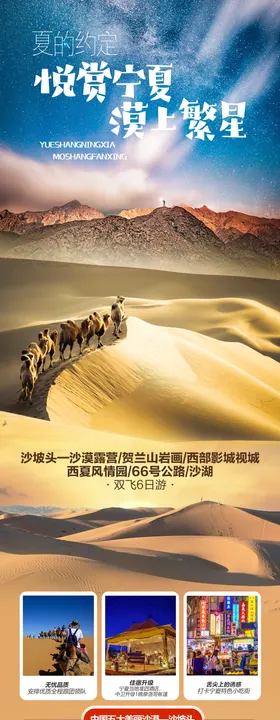 悦赏宁夏旅游海报