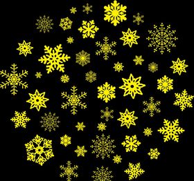 雪花点点矢量图雪花圆形雪