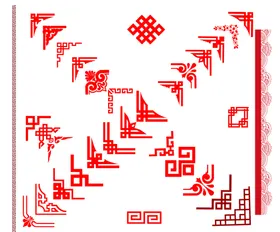 边框角矢量中式矢量