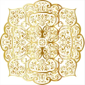 金色精美传统花纹图案