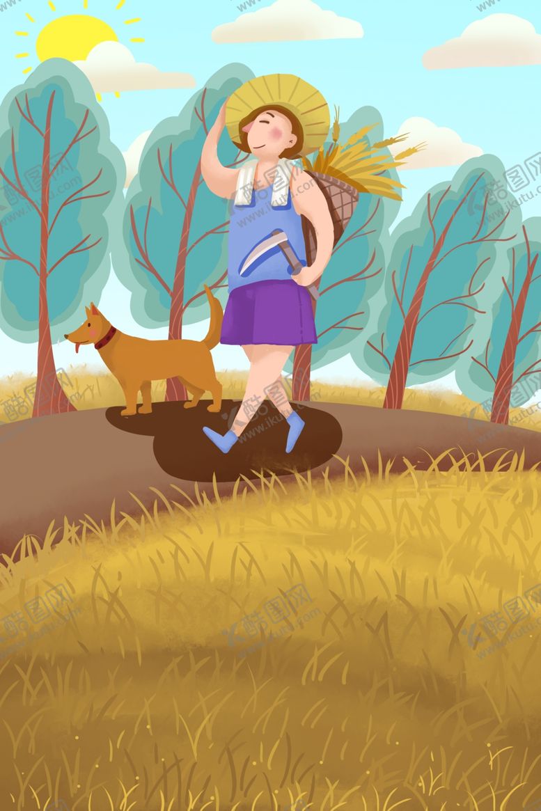 编号：88479810311444302245【酷图网】源文件下载-农民插画