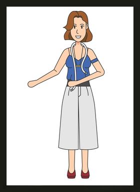 手绘女孩女人优雅漂亮美