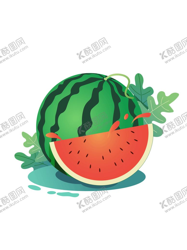 编号：10602502142110349933【酷图网】源文件下载-手绘西瓜