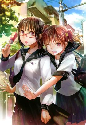 二次元美女手绘插画图片