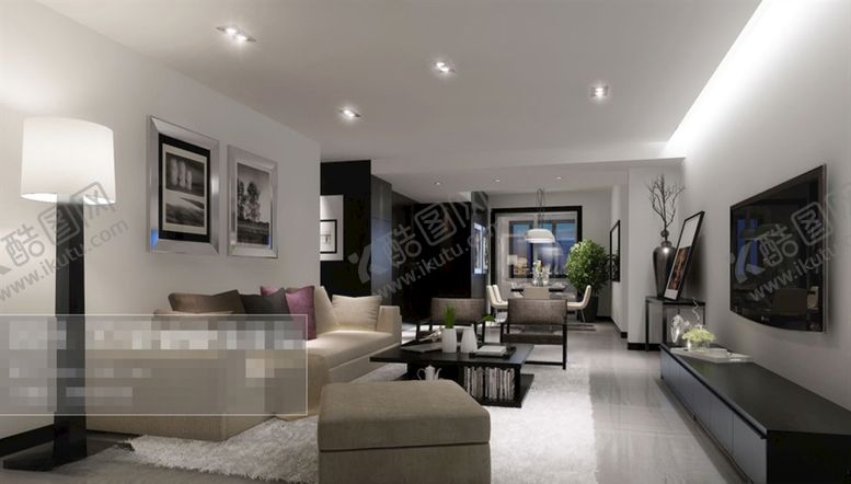 编号：31650610122054558348【酷图网】源文件下载-客厅效果图