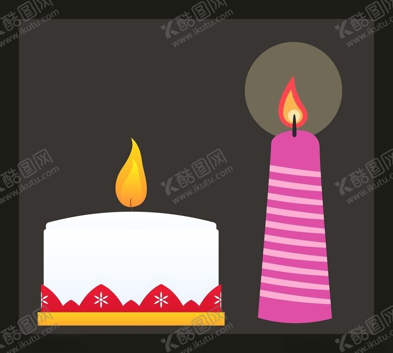 编号：71841702041625543446【酷图网】源文件下载-圣诞蜡烛