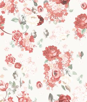 粉色花卉图案面料
