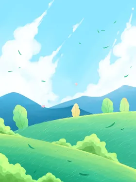 踏青插画海报