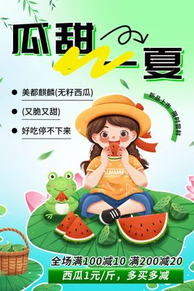 编号：03574209250815088153【酷图网】源文件下载-夏季西瓜半价促销