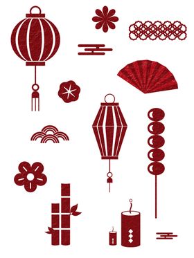 中国风新年古典元素灯笼