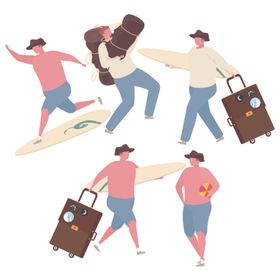 扁平人物插画