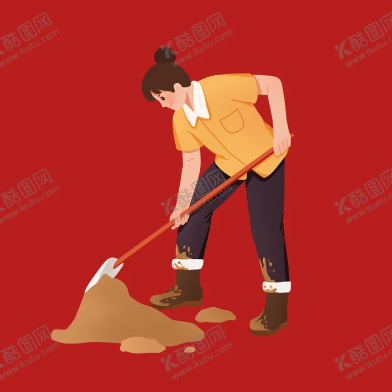 编号：17414802101727361247【酷图网】源文件下载-手绘卡通农民