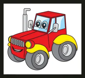 手绘动画汽车