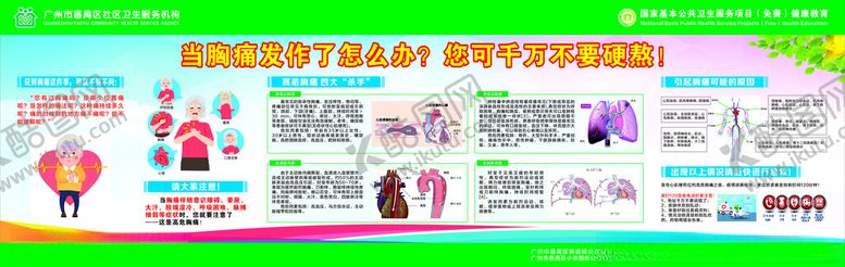 编号：63691612111652195224【酷图网】源文件下载-胸痛宣传栏