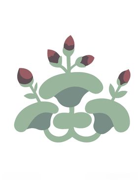 敦煌风格绘画植物花朵