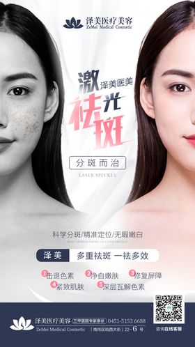 医美美容激光祛斑海报