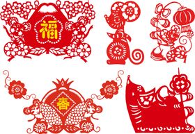 鼠年剪纸
